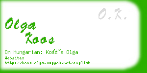olga koos business card